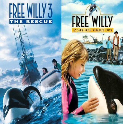 Free Willy 3/Free Willy 4 (DVD, 2 Films 1 DVD) *DISC ONLY* NO CASE NO TRACKING