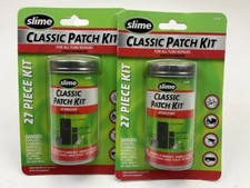 2 Slime Inner Tube Tire Patch Repair Kits For Mowers Bicycles Wheelbarrows