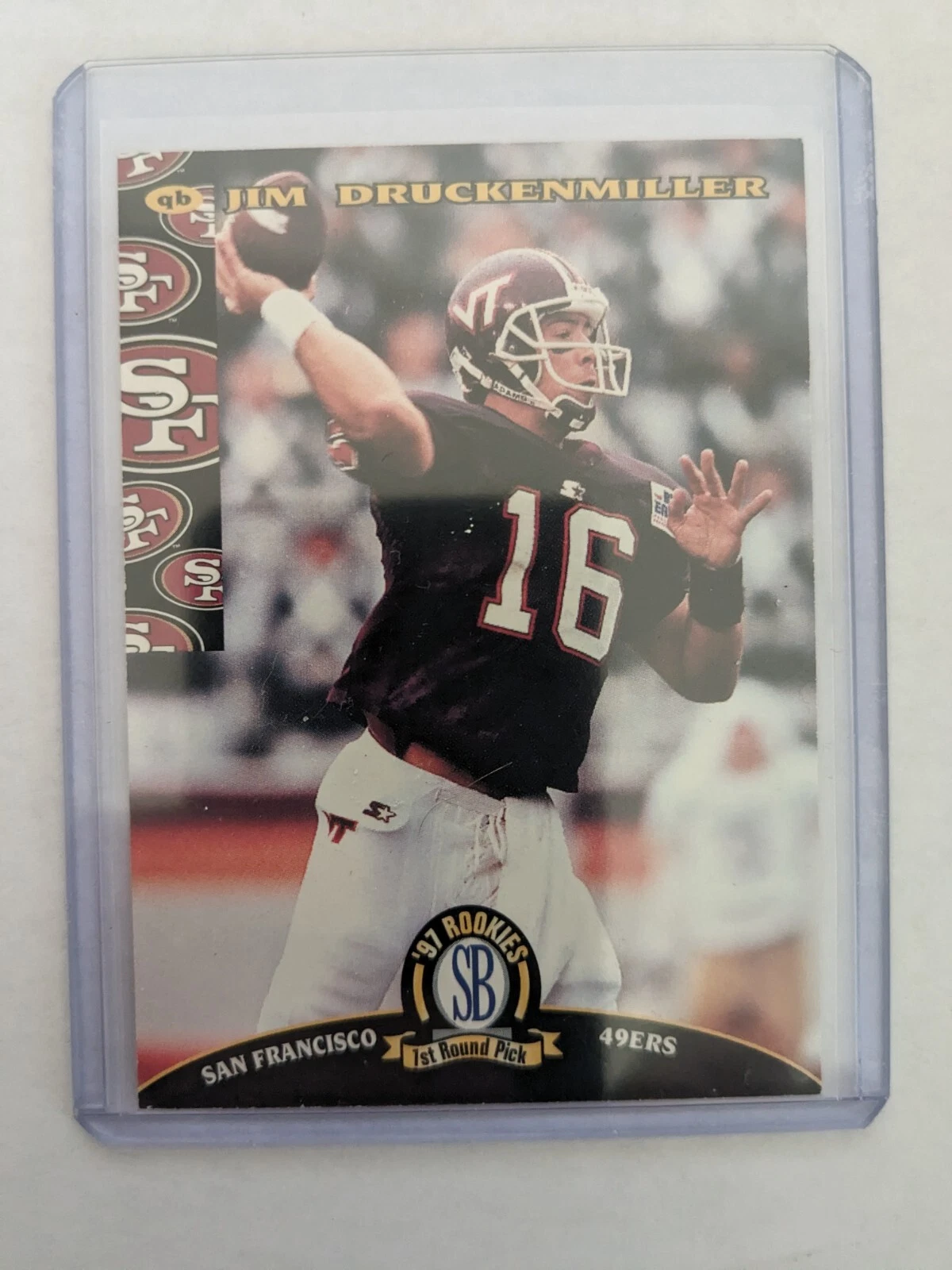 1997 Score Board NFL Rookies JIM DRUCKENMILLER RC #50 VIRGINIA TECH HOKIES