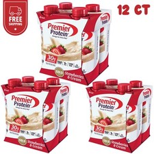 Premier Protein Shake, Strawberries  Cream, 30g Protein, 11 fl oz, 12 Ct