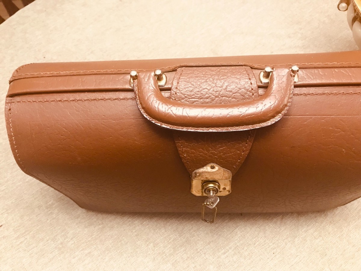 CHENEY 1950s Vintage Cowhide Leather Briefcase / Lawyer Bag
