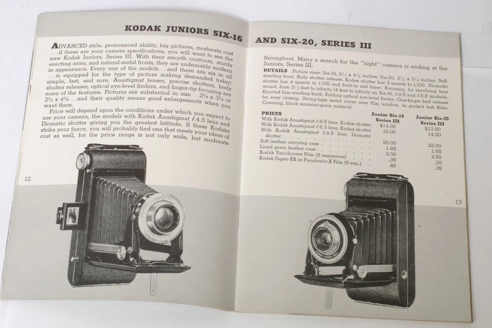 F66502~Catalogo KODAKS & Brownies, 1938, 36 pgs, super nitido e pulito - Immagine 2 di 2