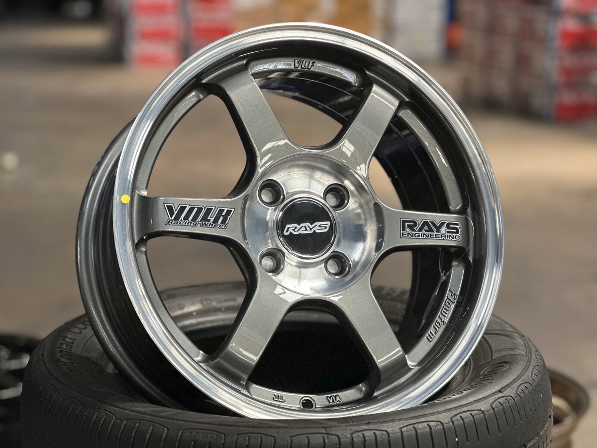 FACE4！RAYS TE37 SONIC 15×7J＋35 4H 100 MM Volk Racing TE37 Sonic Wheels - Dash White 15x7 / 4x100 / +