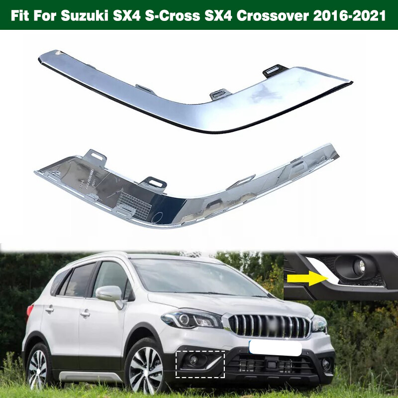 Left Right Front Fog Lamp Cover Chrome Trim For Suzuki SX4 S-Cross