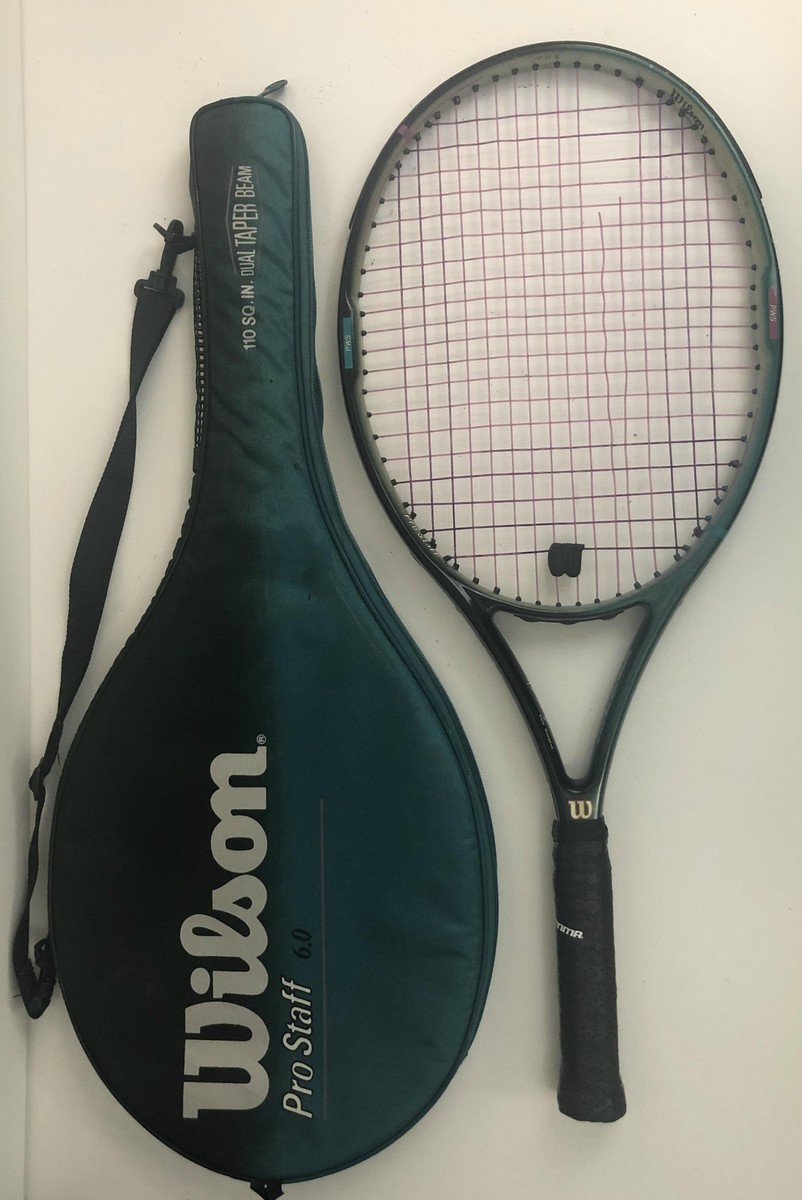 Wilson Pro Staff 6.0 110 4 1/2 Grip Tennis Racquet Dual Taper Beam Needs  Strings