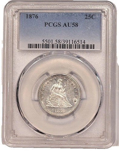 1876 25C Seated Liberty Quarter Love Token Initials I W C | eBay