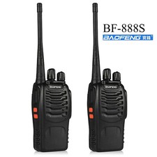 2x BAOFENG RADIO BF-888S UHF WALKIE TALKIES 400-470MHz RICETRASMITTENTE 2 PEZZI