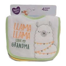 Parent's Choice 4 Pack Infant Bibs- Llama Llama New