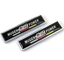 New 2x For Mugen Side Fenders Door Metal Emblem Badge Trunk Black 3d New New 2x For Mugen Side Fenders Door Metal Emblem Badge Trunk Black 3d New