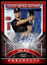 2015 Panini Elite Extra Edition Autographed Prospects Carl Wise Auto Toronto
