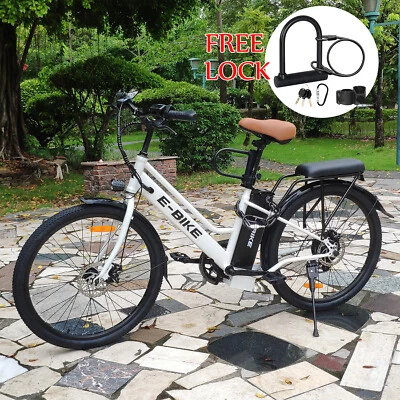 2023 E-Bike 26" Electric Bike for Adults 500W Motor City Bicycle -Commuter Ebike