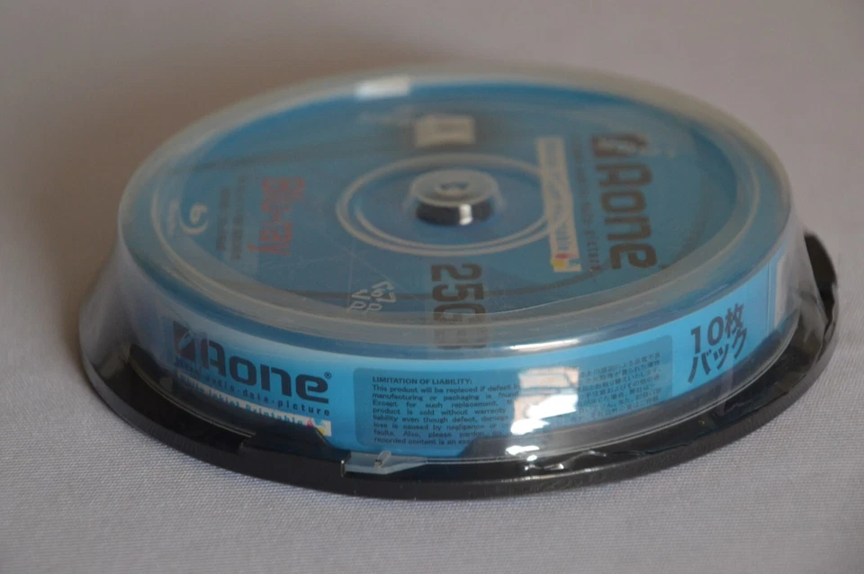 Aone Blu-ray BD-R 25GB 4 x Speed Discs Pack of 10 Brand New and Sealed - Image 3 of 4