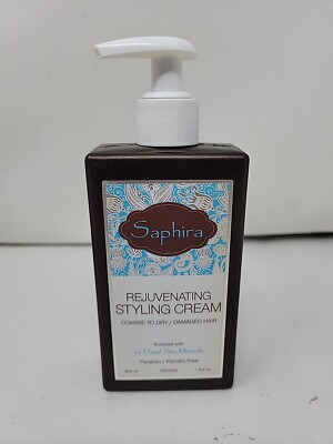 Saphira Rejuvenating Styling Cream Course To Dry / Damaged Hair 8.5 Oz 