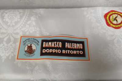 TESSUTO FIANDRA PURO COTONE DAMASCATO AL METRO PER MATERASSI GULI