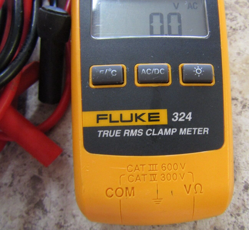 FLUKE 324 Clamp Meter, True-RMS, W/Leads & Case - Picture 4 of 11