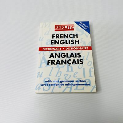 Berlitz French English Dictionary With Grammar Section Pocket Size