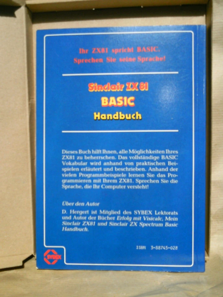 ZX81-Buch: "BASIC Handbuch", D.Hergert (Sybex-Verlag), deutsch, neu - Image 2 of 2