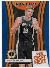 2019 Panini NBA Hoops Premium Stock We Got Next Blue Luka Samanic #22 Rookie RC