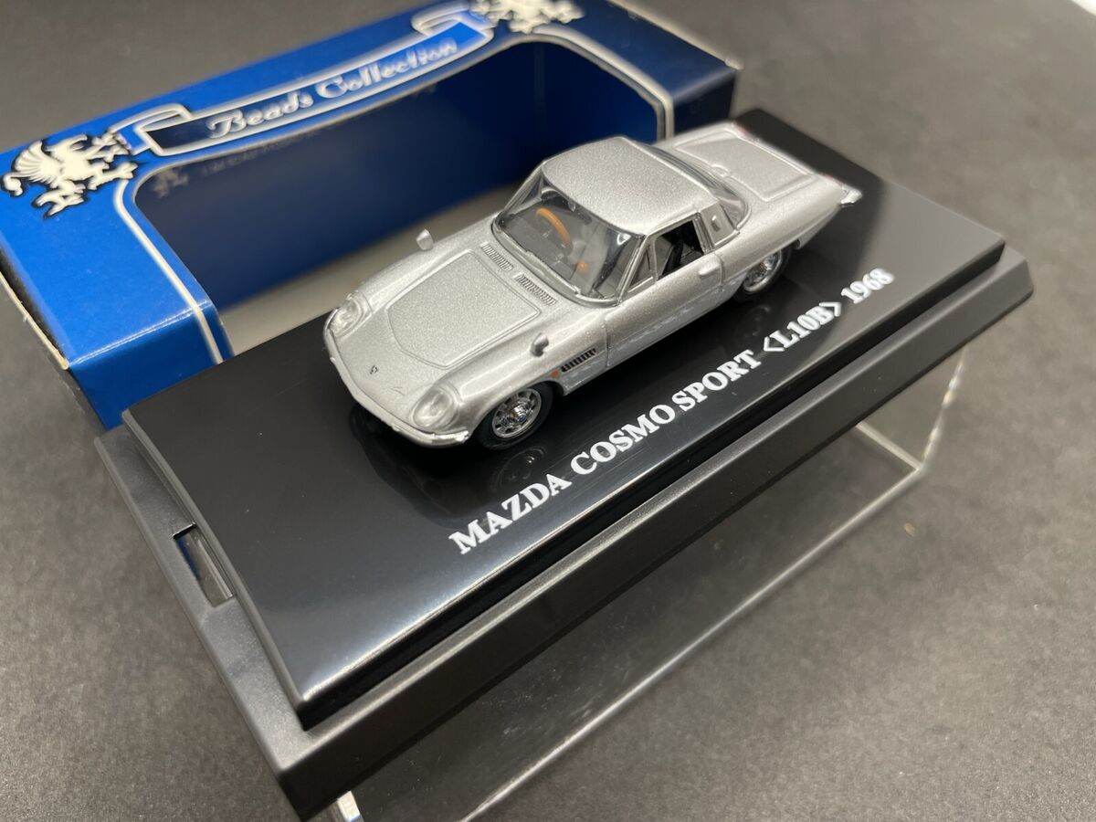 Kyosho 1/64 Beads MAZDA COSMO SPORT L10B 1968 Silver diecast Kyosho 1/64 Beads MAZDA COSMO SPORT L10B 1968 Silver diecast
