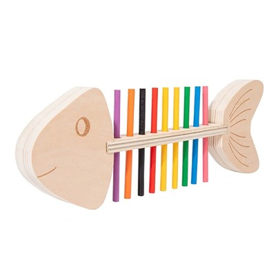 Preschooler Learning Fishbone Puzzle Toy for Kids Color Perception Development