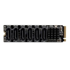 M-key to 6-Port Sata3.0 Solid Expansion Card Mechanical Hard Card