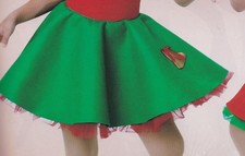 NWT Felt Christmas Green Skirt with red Petticoat Medium child elastic waist