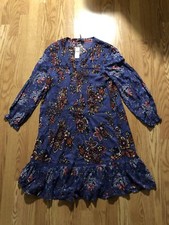 Anthropologie Women’s Motif Dress 4141 Blue Size Small New NWT