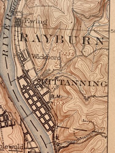 original 1902 USGS map Kittanning, Ford City, Manorville, East Brady, FeneltonPA - Picture 2 of 12