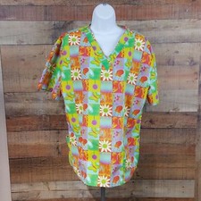 Liana Scrub Top Womens Size L Multicolor i6 
