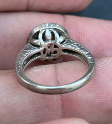 Charles Colvard 925 Sterlingsilber LILA Stein Amethyst C&C Gr. 6 Cocktail Ring
