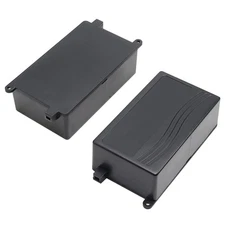 2 Pcs 4.29"x2.52"x1.42" Dustproof Electronic Junction Box with Ear ABS Black