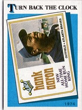 2017 Topps #663 Hank Aaron Rediscover Topps 1989 Topps Stamped Buybacks Gold