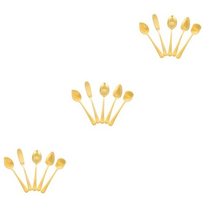  3 Sets Dessertlöffel Set Edelstahlkaffee Löffel Dessert Löffel Kuchenlöffel