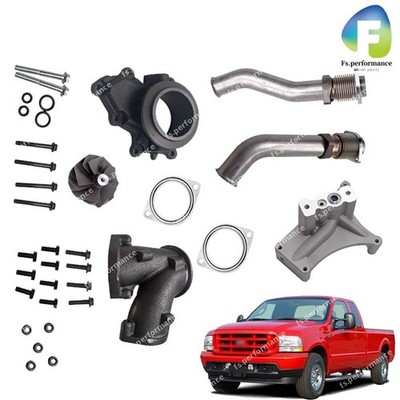 Non-EBP Turbo Pedestal Housing Bellowed Up Pipes Fit 99-03 Ford 7.3L Powerstroke