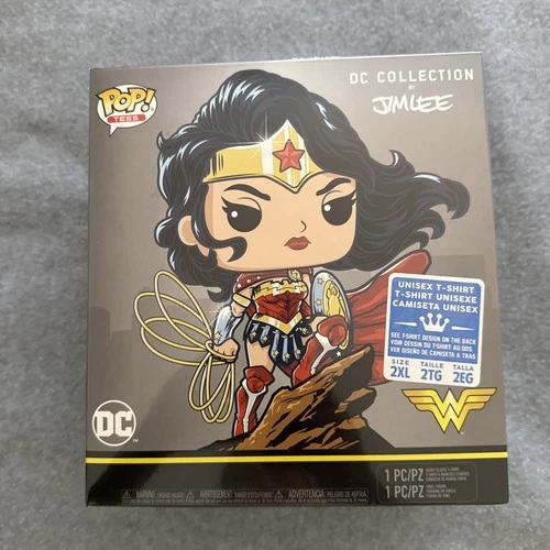 Funko Pop and Tee WONDER WOMAN Jim Lee Deluxe Black + White POP & T-SHIRT 2xl