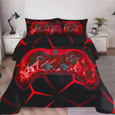 6 Pcs Twin Comforter Set for Boys Gamer Bedding Sets for Teens Kids Microfiber G