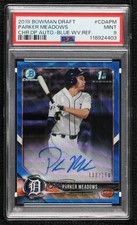 2018 Bowman Draft Chrome Pick Blue Wave Refractor Parker Meadows PSA 9 Auto 01ic