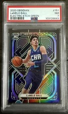 2020-21 Panini Obsidian - LaMelo Ball #151 Electric Etch Green /25 (RC) PSA 7