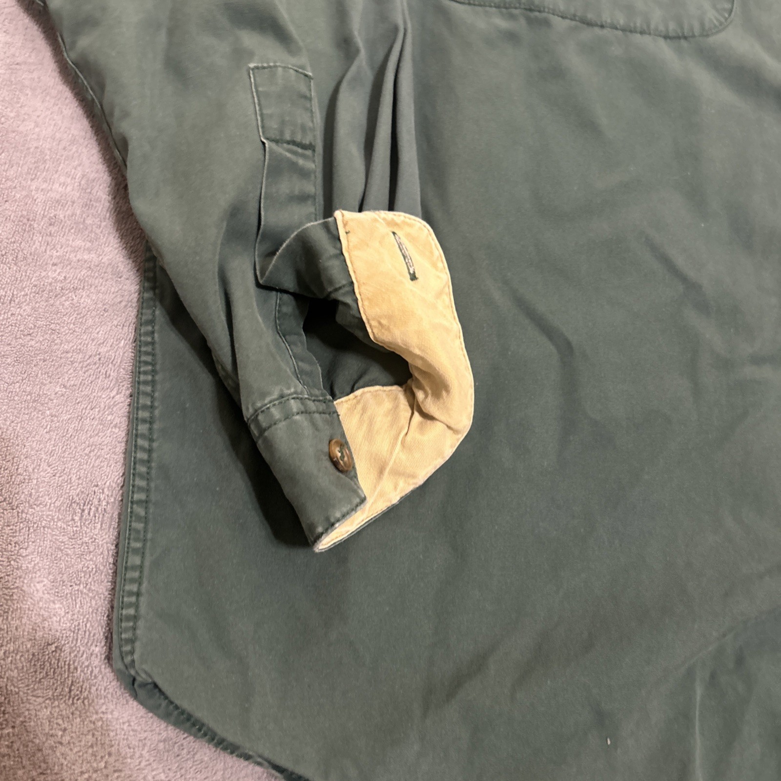 Vintage 90s Patagonia Shirt Mens Large Green Long Sleeve Canvas Oversized 52211 thumbnail 7