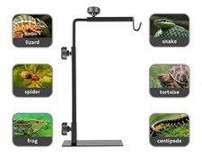 Adjustable Reptile Terrarium Heat Lamp Stand,Metal Reptile Lamp Holder Bracket w