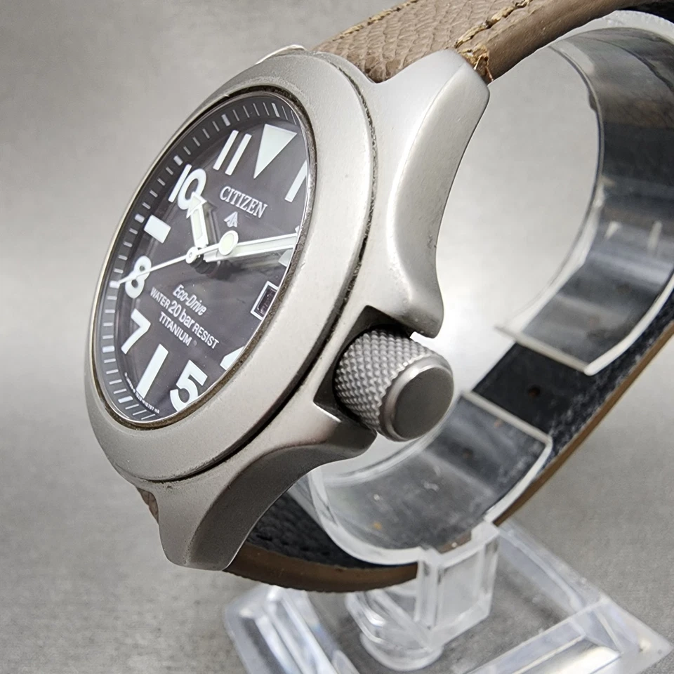 Citizen Eco-Drive Promaster Watch Men 40mm Black Dial Titanium Date Round Runs - Image 3 of 4