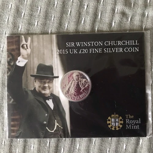 Silver Bullion Half Ounce (15.71Gm)  £20 Churchill Coin 2015