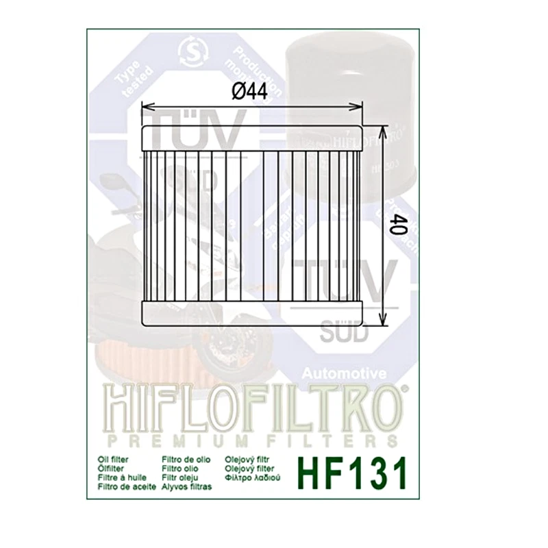Paquete de 5 filtros de aceite Hiflofiltro HF131 Hyosung GT250R GV250 y Suzuki DR125 GN125 Foto 2 de 2