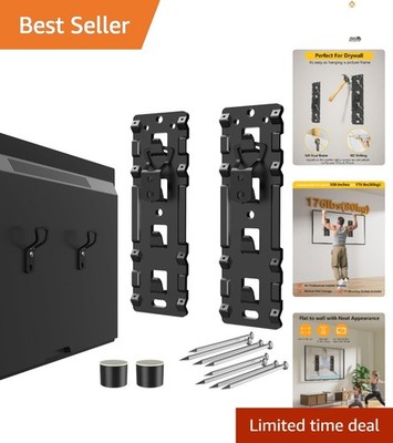 Effortless No Stud TV Mount for 26-100'' Screens - 1.17'' Low Profile Design