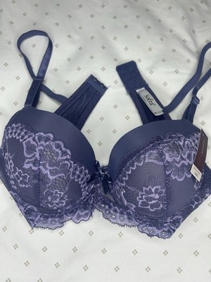 Sofra Intimates Lace Bra Purple 34C Underwire Push Up Bra New With Tags