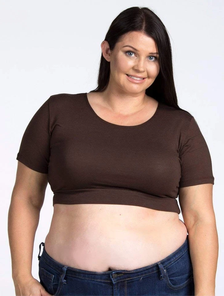 Обрезной топ | шелковистый мягкий и легкий крой | XS-3X высокая посадка - Изображение 3 из 4