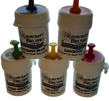 Stampin Up BRUSHO CRYSTAL COLOUR powder Set Of 5 Watercolor Ink Crystals Wash