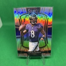 2025 Select #160 LAMAR JACKSON Premier Level Silver Prizm Baltimore Ravens