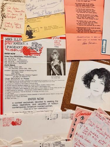 Vintage Miss Illinois America Correspondence Notes Poem Letters Beauty Pageant