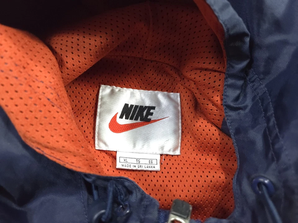 Vintage Nike Jacket Mens Extra Large Blue Coat Parka Lined Rain Swoosh Hood 90s - Image 3 of 4